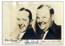 Laurel & Hardy Signed Photo -- Near Fine Condition